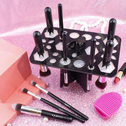 14 Hole Make up Brush Set Dry Rack Drying Brushes Shelf Multifunction Stand Display Cosmetic Clean Tool Wash Makeup Brush Holder - Glow Goddess Cosmetics