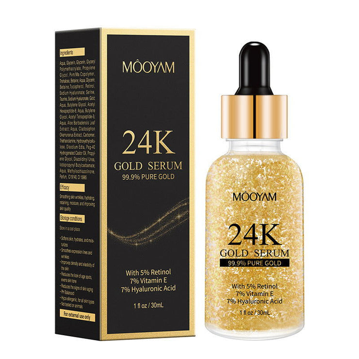 24K Gold Foil30mL Vitamin E Retinol Anti-wrinkle The Lifting Face Serum - Glow Goddess Cosmetics