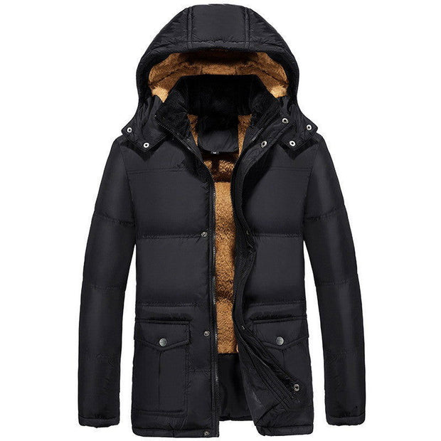 Clothing plus velvet padded jacket men winter - Glow Goddess Cosmetics