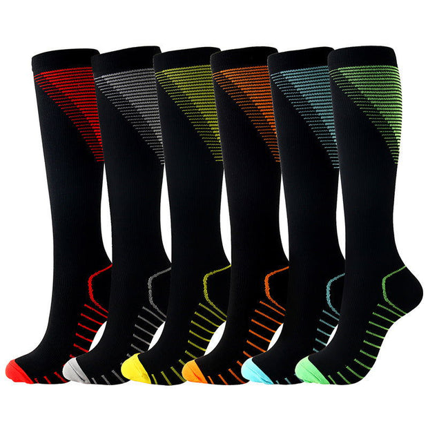 Color pattern V-shaped compression socks - Glow Goddess Cosmetics