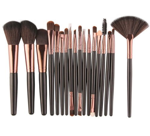 Cross border for MAANGE 18 make-up and brush suits with fan-shaped makeup tools to sell eBay hot sales - Glow Goddess Cosmetics