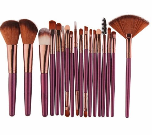 Cross border for MAANGE 18 make-up and brush suits with fan-shaped makeup tools to sell eBay hot sales - Glow Goddess Cosmetics