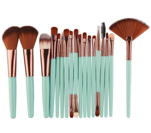 Cross border for MAANGE 18 make-up and brush suits with fan-shaped makeup tools to sell eBay hot sales - Glow Goddess Cosmetics