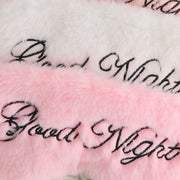 Cute Plush Embroidery Letters Sleeping Eye Mask Shading - Glow Goddess Cosmetics