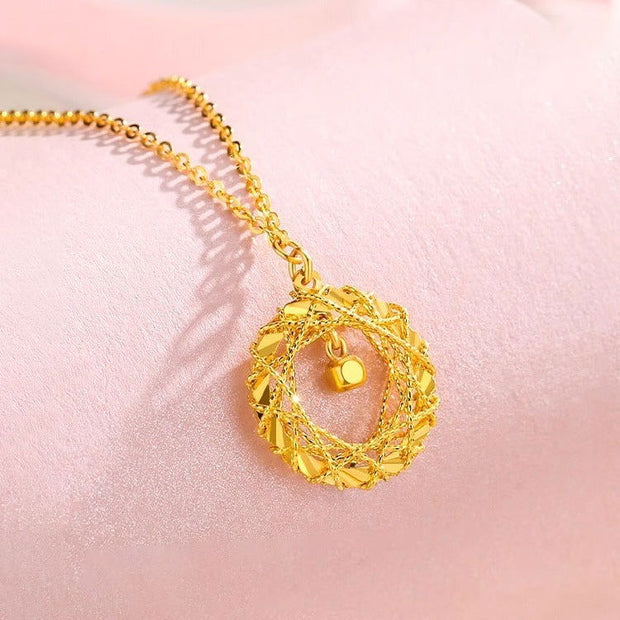 Fashion Gold Circle Net Design Necklace For Women Jewelry - Glow Goddess Cosmetics