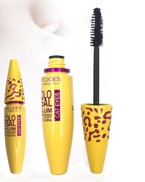 Growth Mascara Leopard-shaped Yellow Tube Thick Curling Waterproof Mascara - Glow Goddess Cosmetics