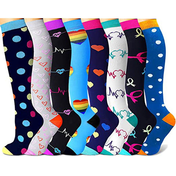 Ladies running stretch compression sports socks - Glow Goddess Cosmetics