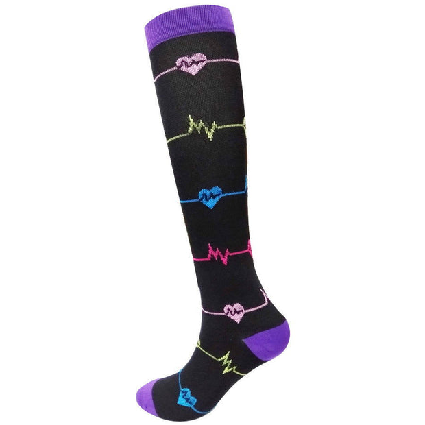 Ladies running stretch compression sports socks - Glow Goddess Cosmetics