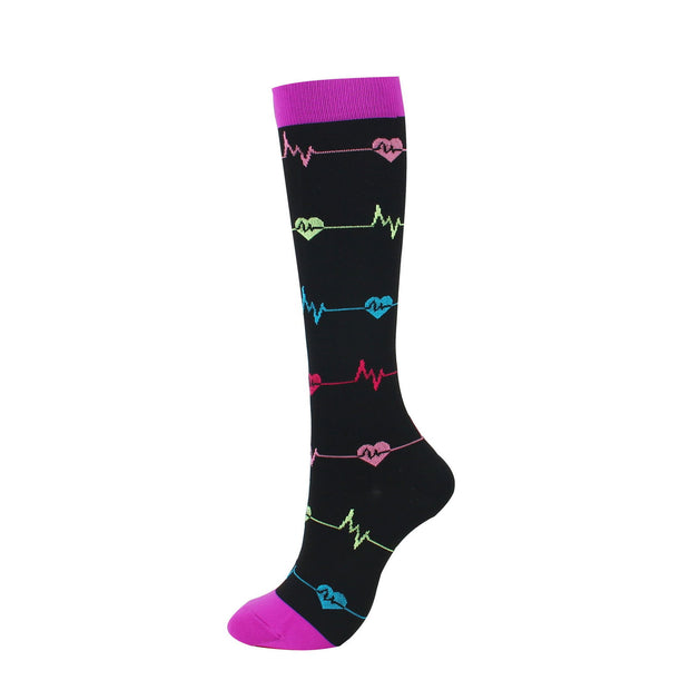 Ladies running stretch compression sports socks - Glow Goddess Cosmetics