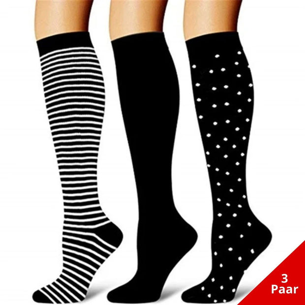 Ladies running stretch compression sports socks - Glow Goddess Cosmetics