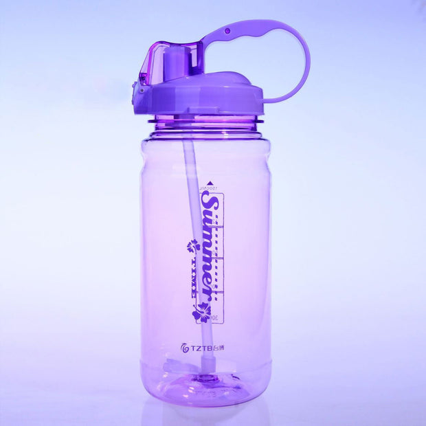 Large capacity plastic water bottle - Glow Goddess Cosmetics