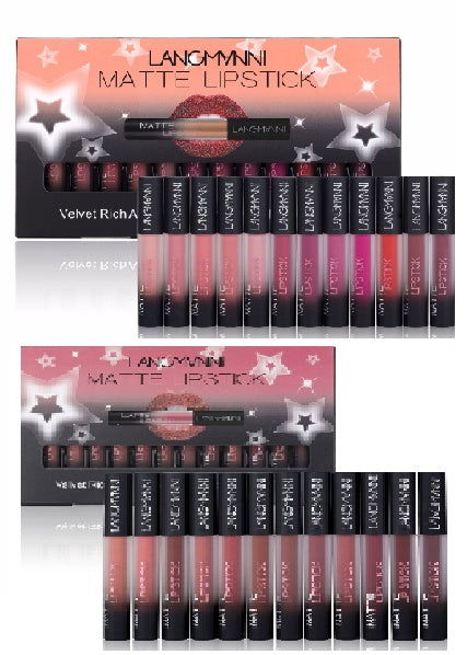 Matte Lipstick Waterproof Long-lasting Velvet Lipstick Set - Glow Goddess Cosmetics