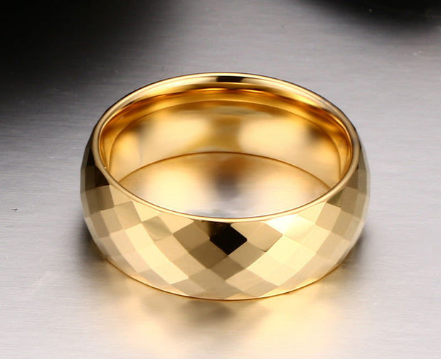 Men Ring Tungsten Jewelry Gold Color - Glow Goddess Cosmetics