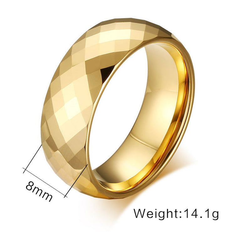 Men Ring Tungsten Jewelry Gold Color - Glow Goddess Cosmetics