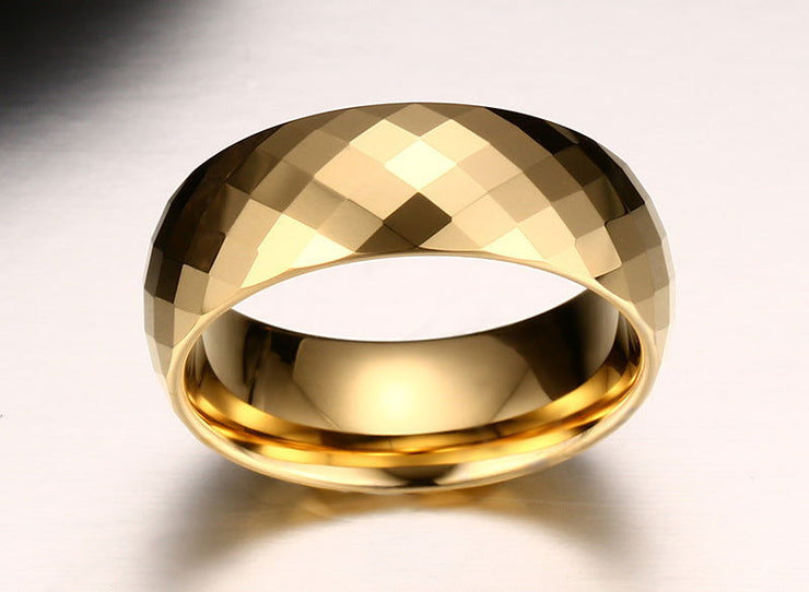 Men Ring Tungsten Jewelry Gold Color - Glow Goddess Cosmetics