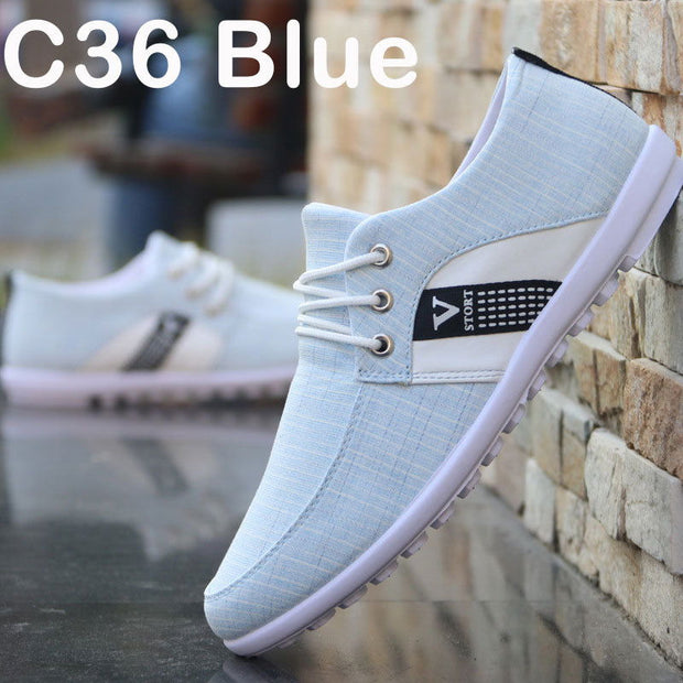 Men'S Soft-Soled Canvas Shoes, Sports And Leisure Old Beijing Cloth Shoes, Peas Shoes - Glow Goddess Cosmetics