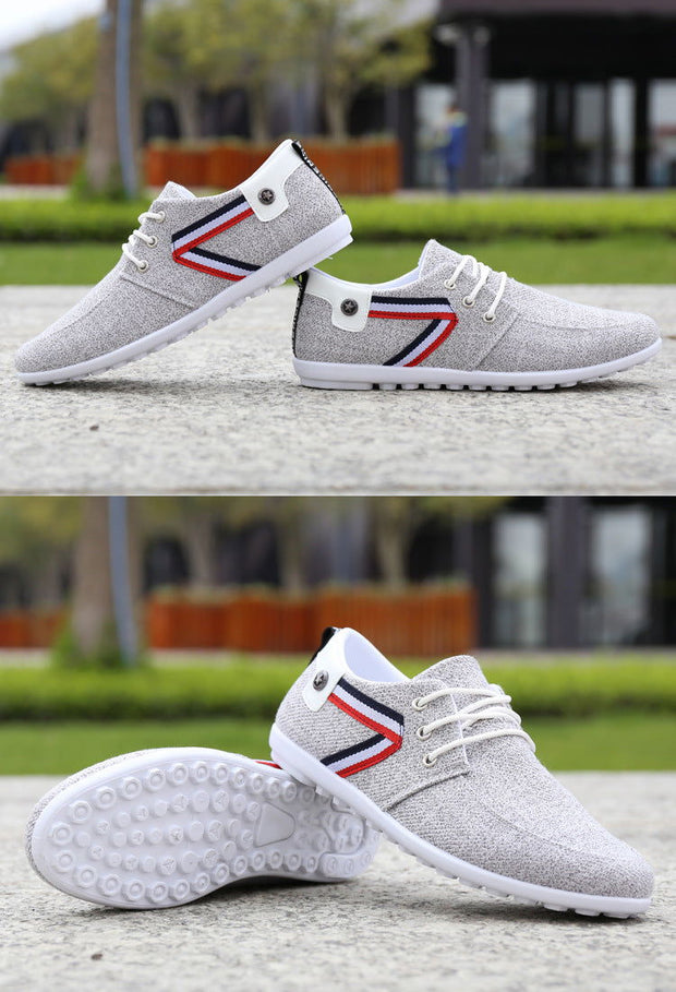 Men'S Soft-Soled Canvas Shoes, Sports And Leisure Old Beijing Cloth Shoes, Peas Shoes - Glow Goddess Cosmetics