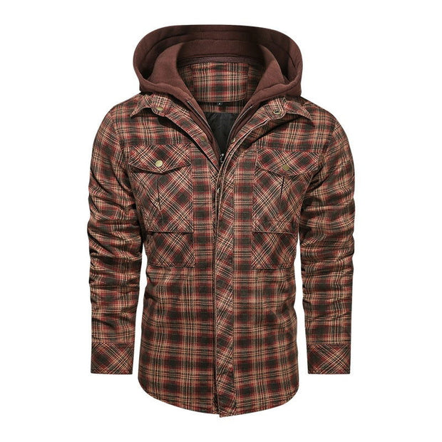 Men Warm Jacket Fleece Thick Autumn Winter Detachable Hoodies Jackets Men Slim Fit Men Clothing - Glow Goddess Cosmetics