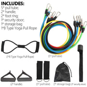 Rally Rope Set 11 Piece Set Rally Resistance Bands Latex Rally Band Fitness Band Rally Tube - Glow Goddess Cosmetics