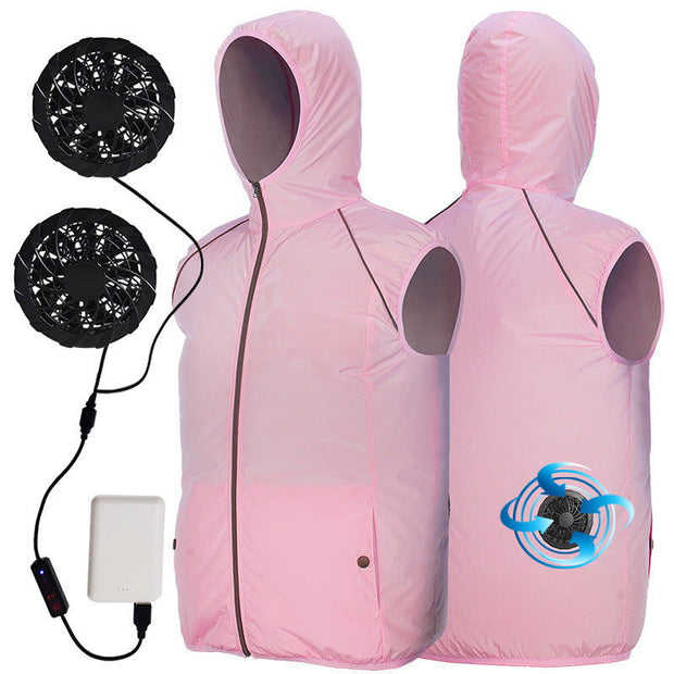 Reflective Vest Men And Women Fan Clothing Fishing Cooling Air Conditioning Clothing Vest - Glow Goddess Cosmetics