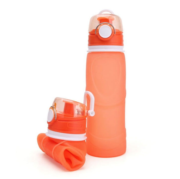 Silicone Folding Water Bottle Food Grade Silicone Water Bottle Travel Portable Folding Water Cup Travel Folding Water Bottle - Glow Goddess Cosmetics