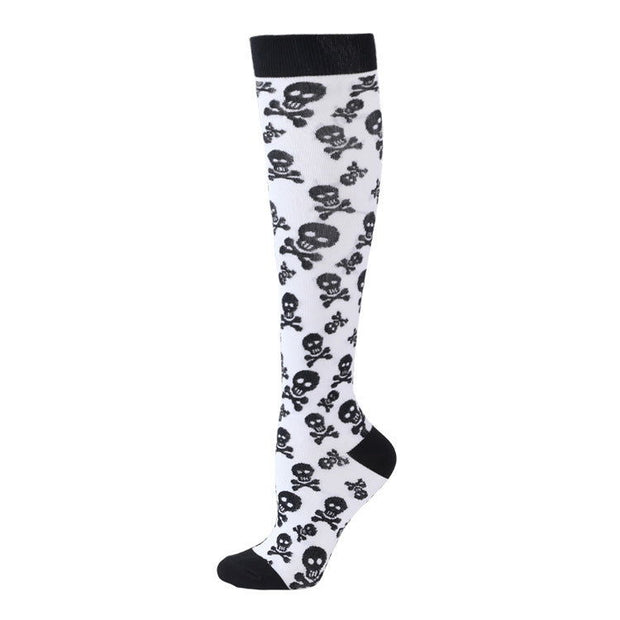 Sports Compression Socks Pattern Stretch Stockings - Glow Goddess Cosmetics