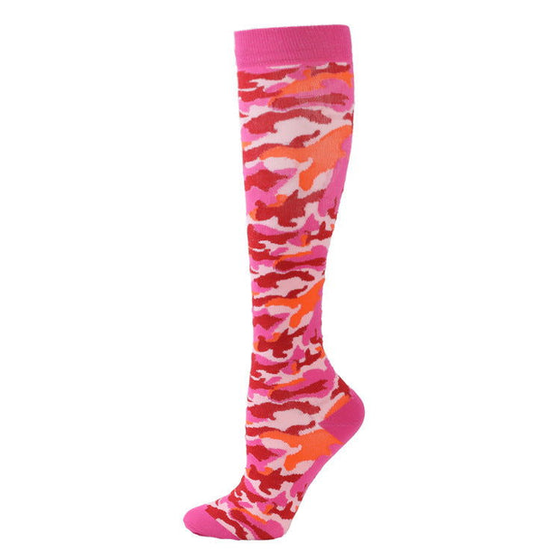 Sports Compression Socks Pattern Stretch Stockings - Glow Goddess Cosmetics