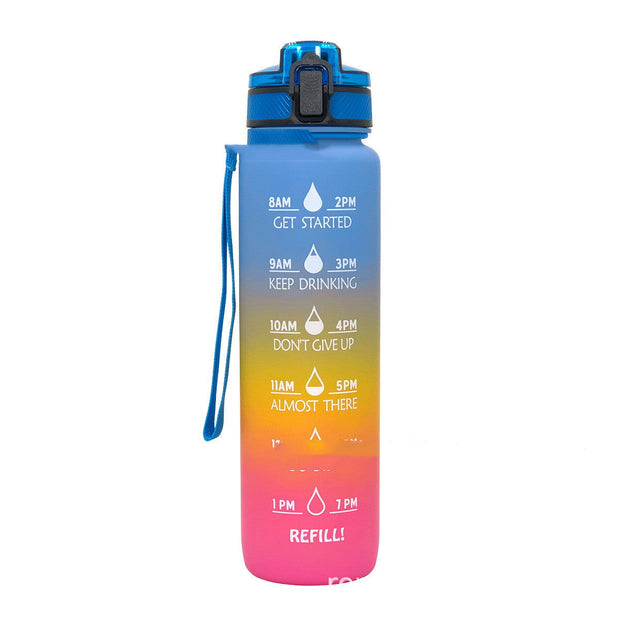 Sports Frosted Gradient Water Bottle - Glow Goddess Cosmetics