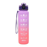 Sports Frosted Gradient Water Bottle - Glow Goddess Cosmetics