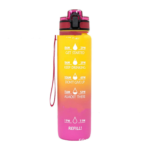 Sports Frosted Gradient Water Bottle - Glow Goddess Cosmetics