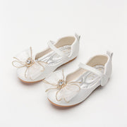 Spring New Girls' Single Shoes Cute Bow Rhinestone Soft Sole Flat Shoes - Glow Goddess Cosmetics