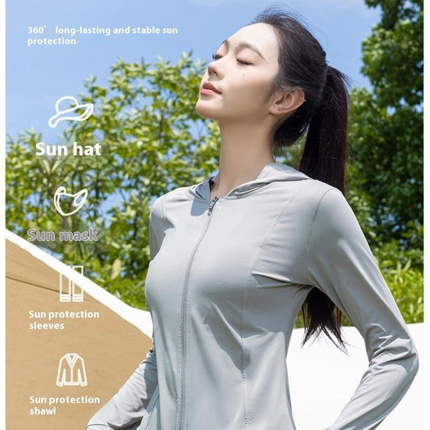 Sun Protection Clothing For Women Ice Silk Thin - Glow Goddess Cosmetics