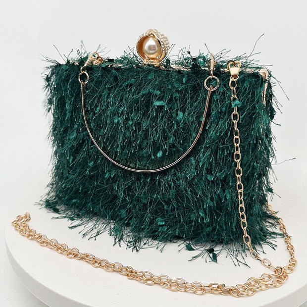 Tassel Handbags Women Dress Party Evening Bag Fashion Luxury Designer Square Bags Crossbody Shoulder Bag Ladies - Glow Goddess Cosmetics